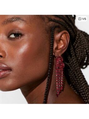 NWT!  BEAUTIFUL Free People, Follow The Rhythm Rhinestone Earrings
